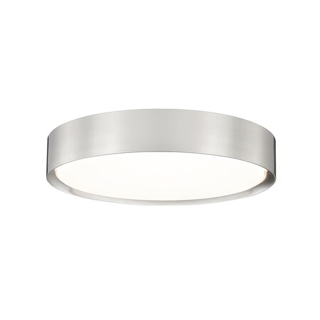 Z-Lite Kawan 1 Light Flush Mount, 16in. W x 5.25in. L, Brushed Nickel 1014F16-BN-LED